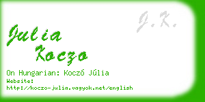 julia koczo business card